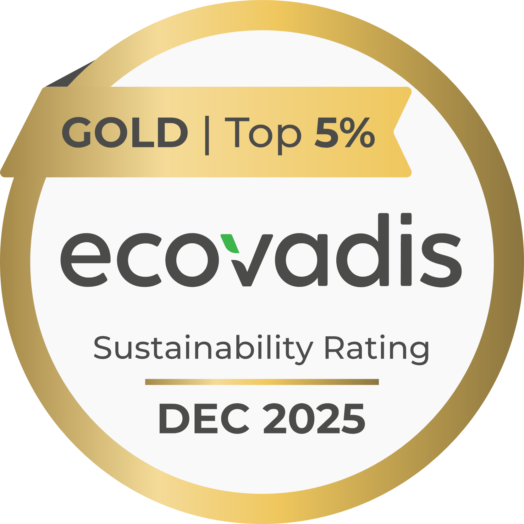 IQD EcoVadis Gold Badge Icon IQD EcoVadis Gold Badge 2025