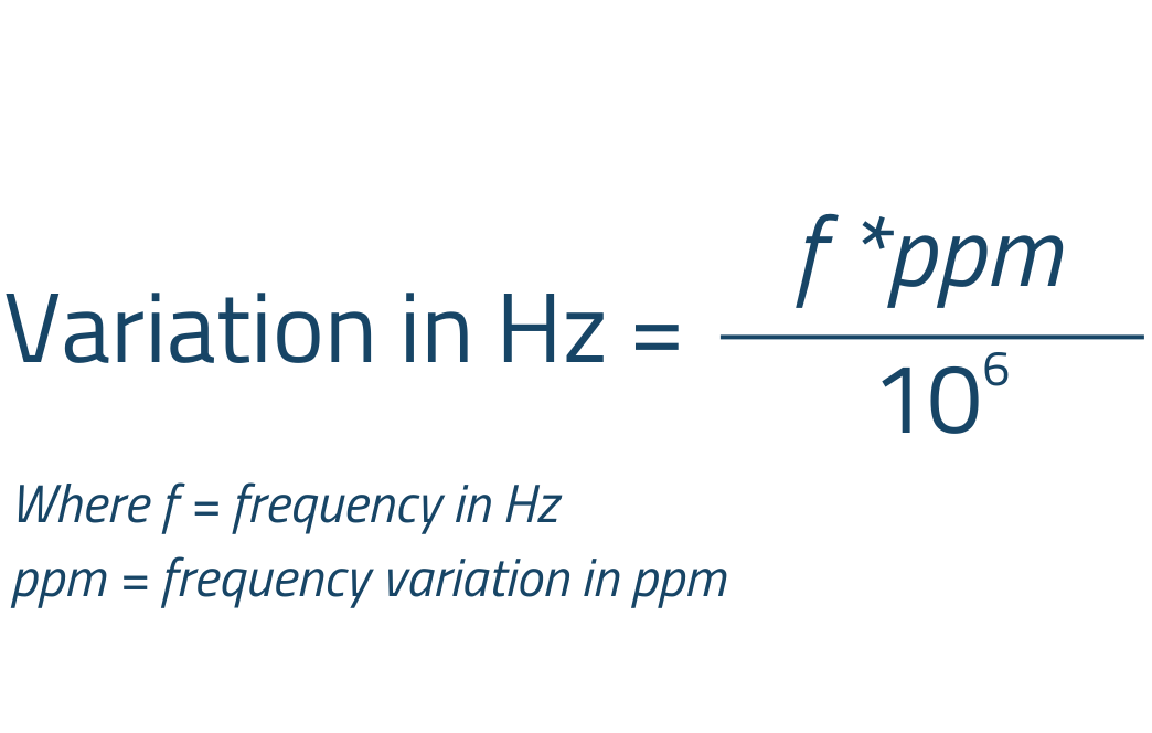 PPM to Hz Calculation IQD Frequency Products PPM to Hz Calculation IQD Frequency Products